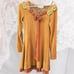 Anthropologie Gorgeous Orange Lace Bow midi Sweater Dress by a’reve Size S