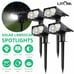4PCS LED Solar Landscape Spotlights Outdoor Lights Garden Pathway Lawn Wall Lamp