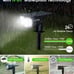 4PCS LED Solar Landscape Spotlights Outdoor Lights Garden Pathway Lawn Wall Lamp
