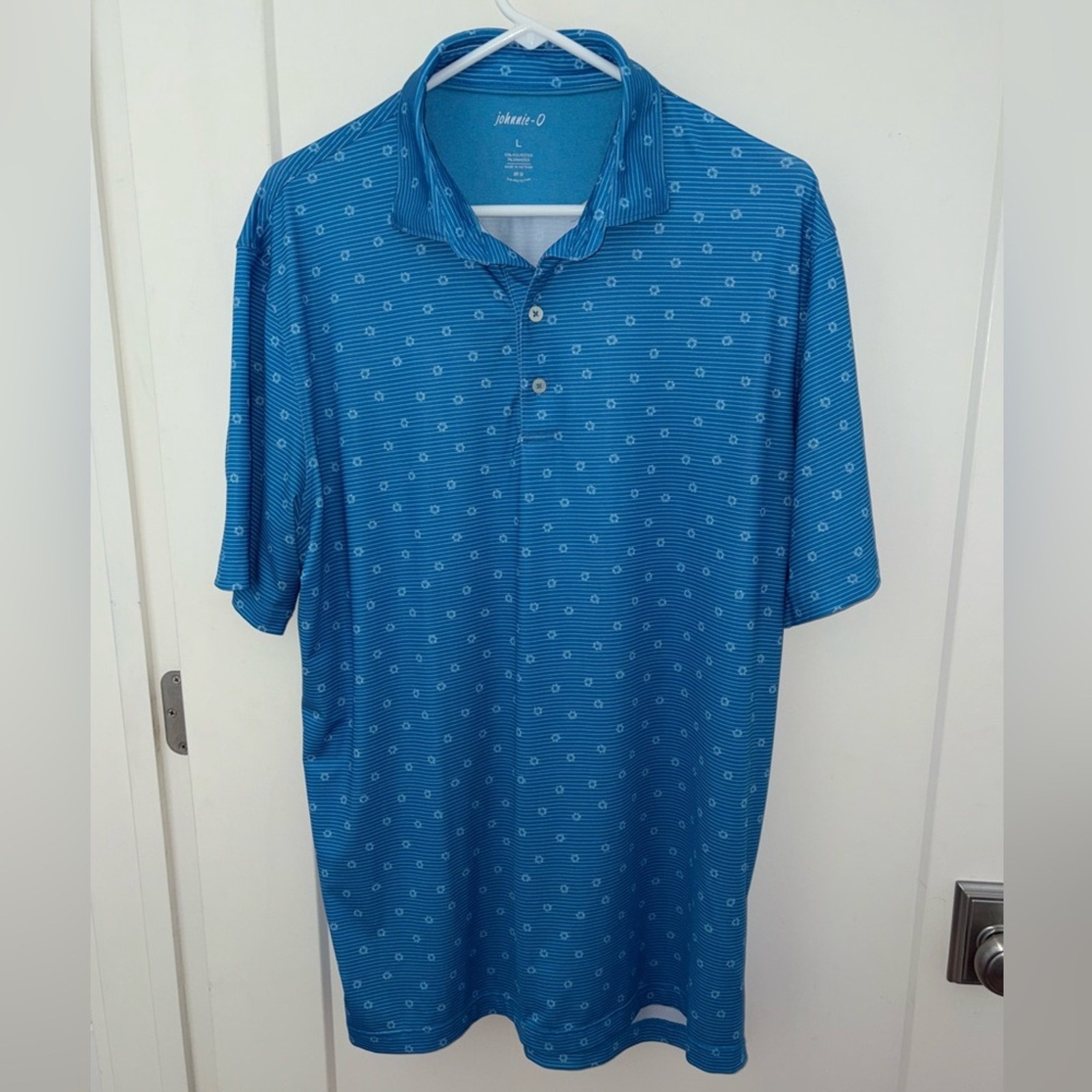 johnnie-O performance knit polo shirt sz L NWOT