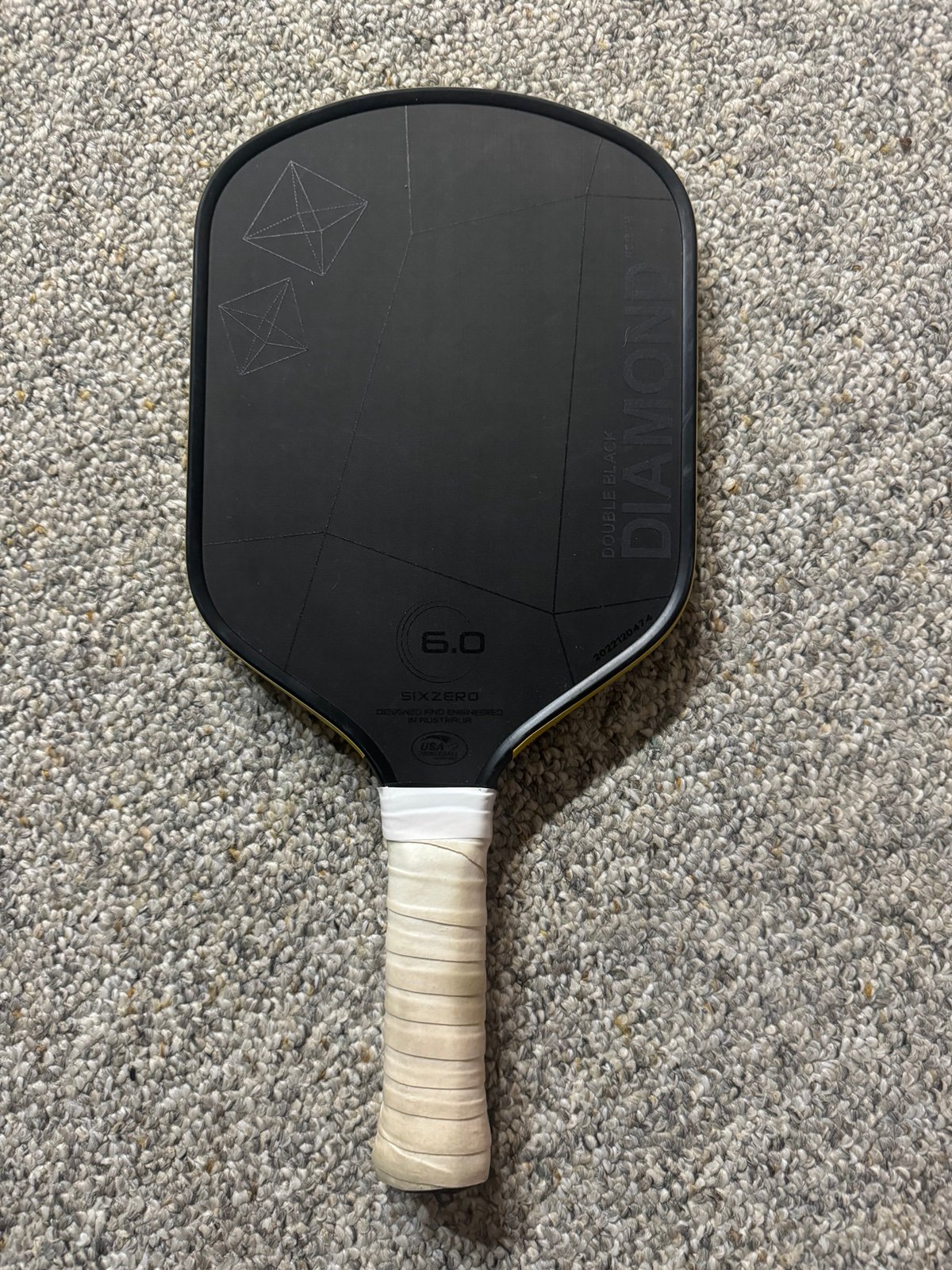 Six zero double black diamond pickleball paddle