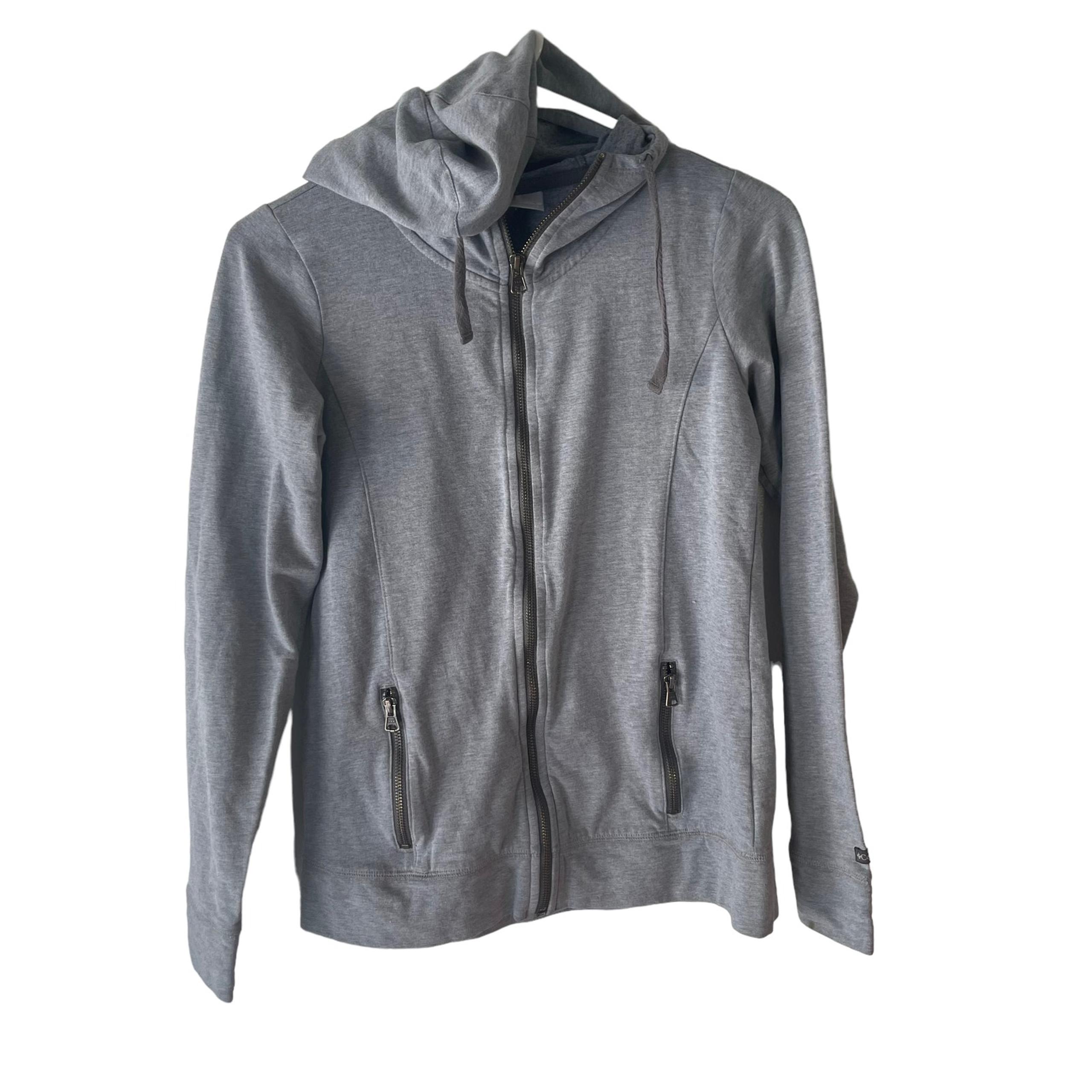 Columbia Size XS Grey Hooded Full Zip Outdoor Sweater
