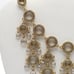 SHOW STOPPER VINTAGE GOLDETTE CLEAR GLASS CRYSTAL FESTOON BIB COLLAR NECKLACE