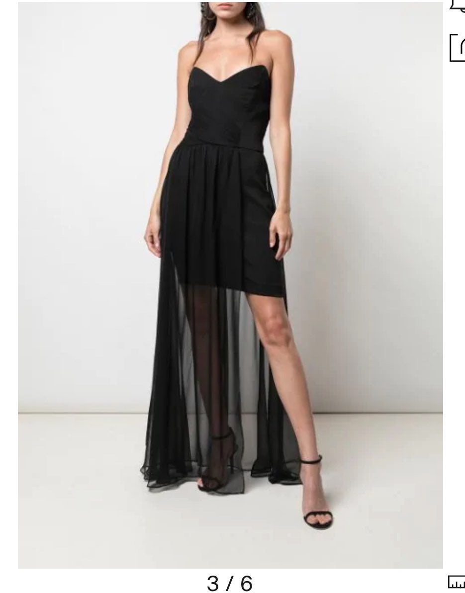 NEW!Nicole Miller Strapless Chiffon Gown