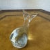 Fenton Clear Art Glass Whale Paperweight Figurine Figure Mammal Animal Vintage