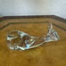 Fenton Clear Art Glass Whale Paperweight Figurine Figure Mammal Animal Vintage