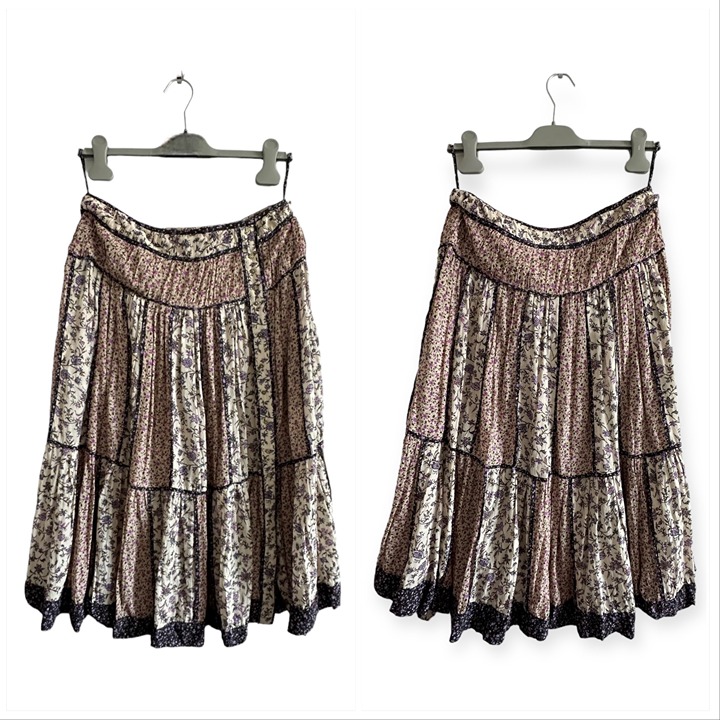 ULLA JOHNSON Josephine Skirt, Size 6, Cream