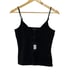 RAG & BONE WOMENS SMALL IRINA VEE CAMI STRETCH JERSEY KNIT TANK TOP BLACK