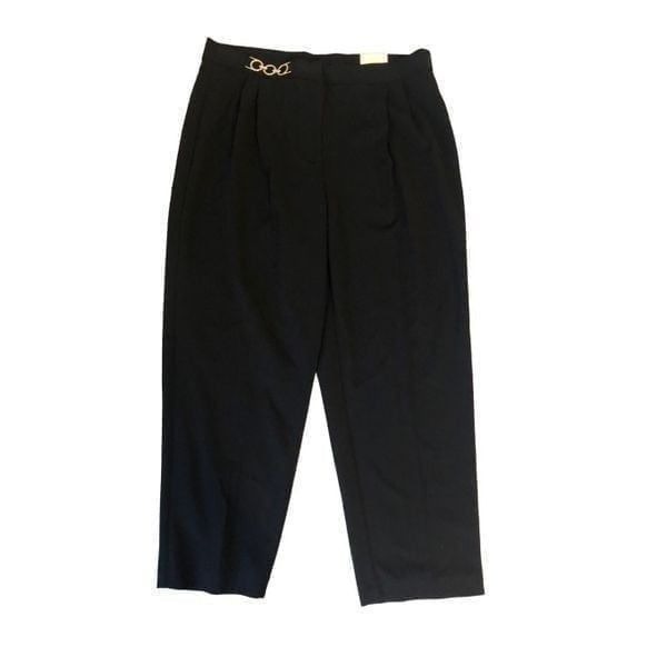 Brand New Anne Klein Black Pleated Trousers Dress Pants Size 12