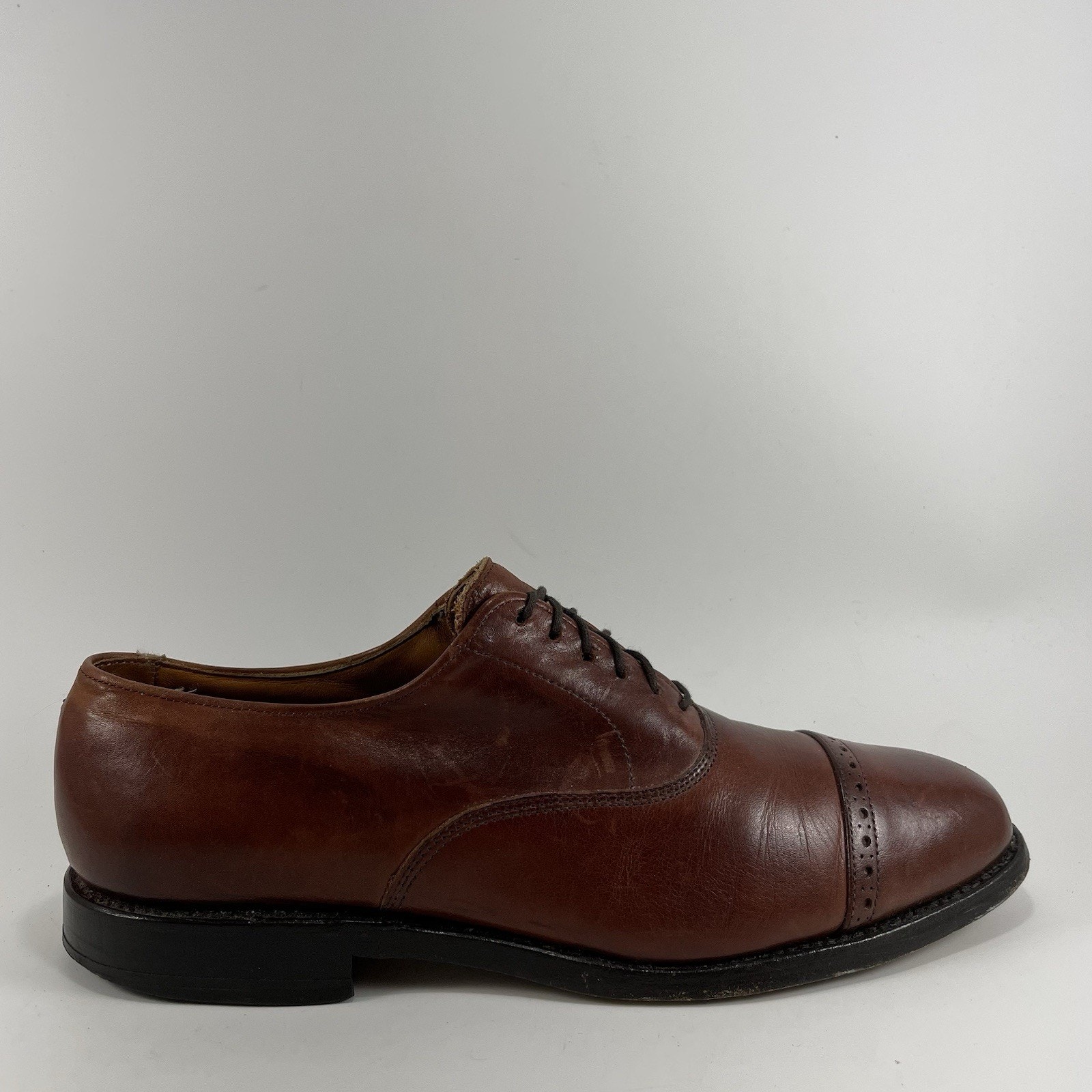 Allen Edmonds Cap Toe Dress Shoes Mens Size 8.5 D Brown Leather