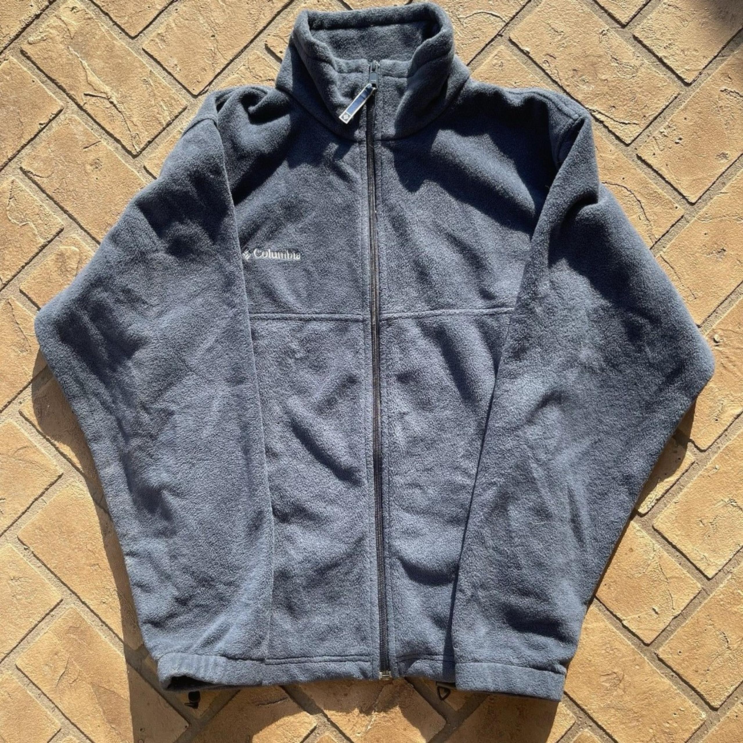 Columbia Full Zip Fleece Jacket Men’s Medium Blue Soft Winter Outdoor Layer