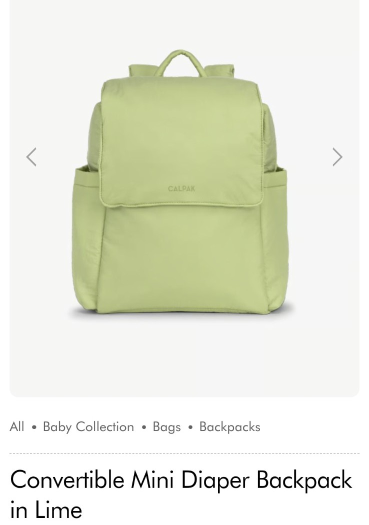 Calpak mini diaper backpack