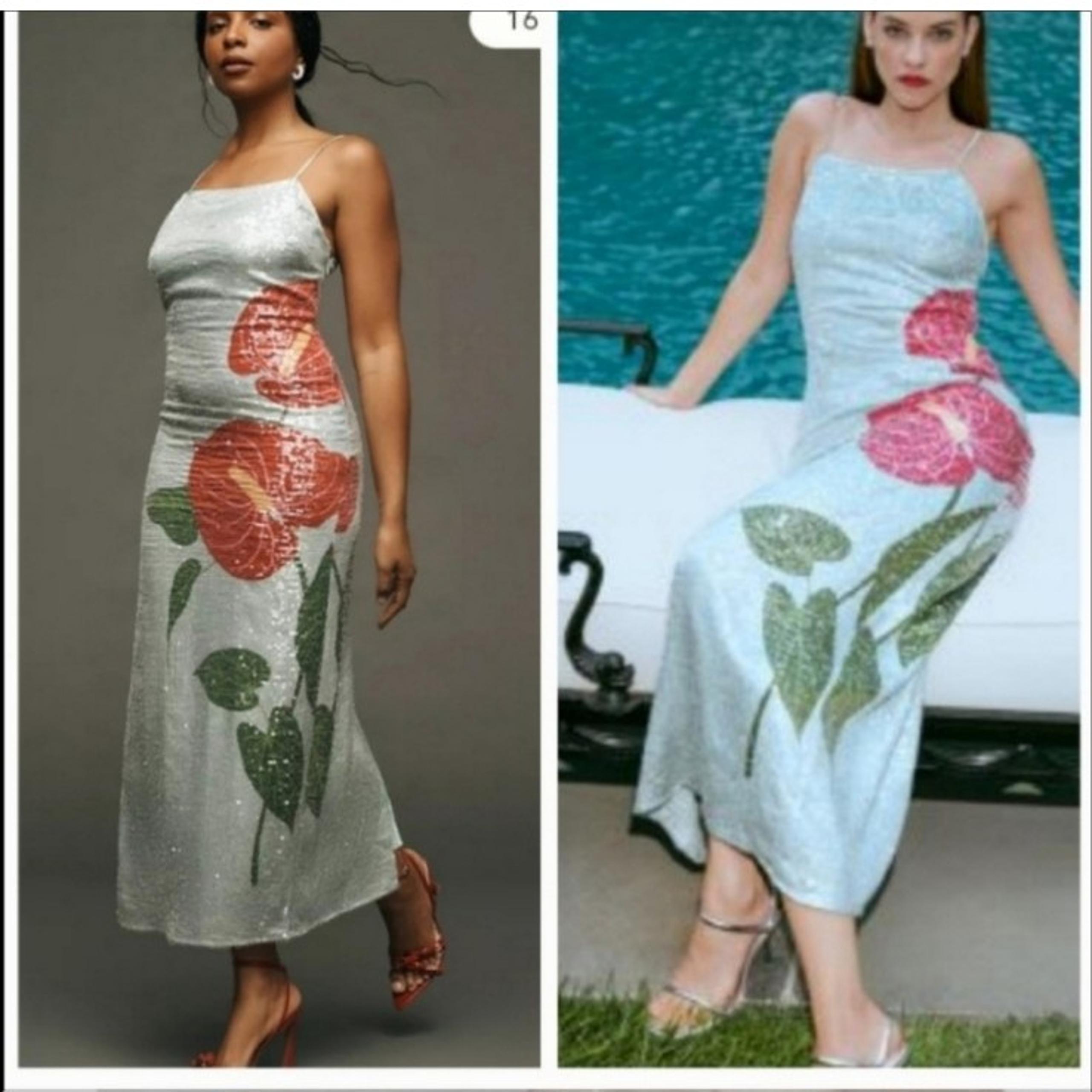 Farm Rio Blue Sequins Maxidress