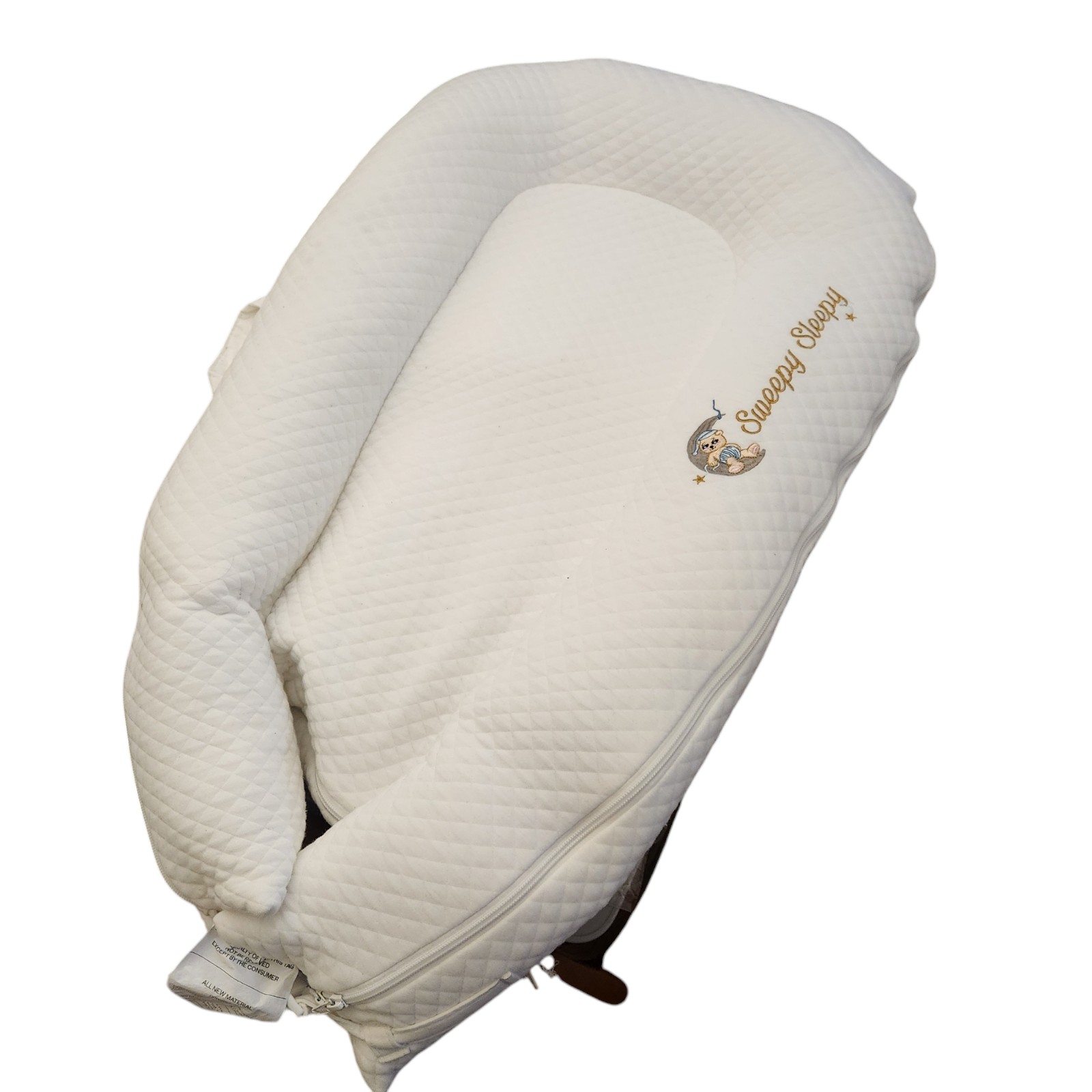 Baby Lounger White Quilted