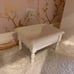 Home Furnishing Footstool with Storage cover White