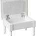 Home Furnishing Footstool with Storage cover White