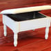 Home Furnishing Footstool with Storage cover White