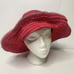 Wallaroo Petite Scrunchie women’s Panama Sun hat Pink White Polka Dot UPF 50+