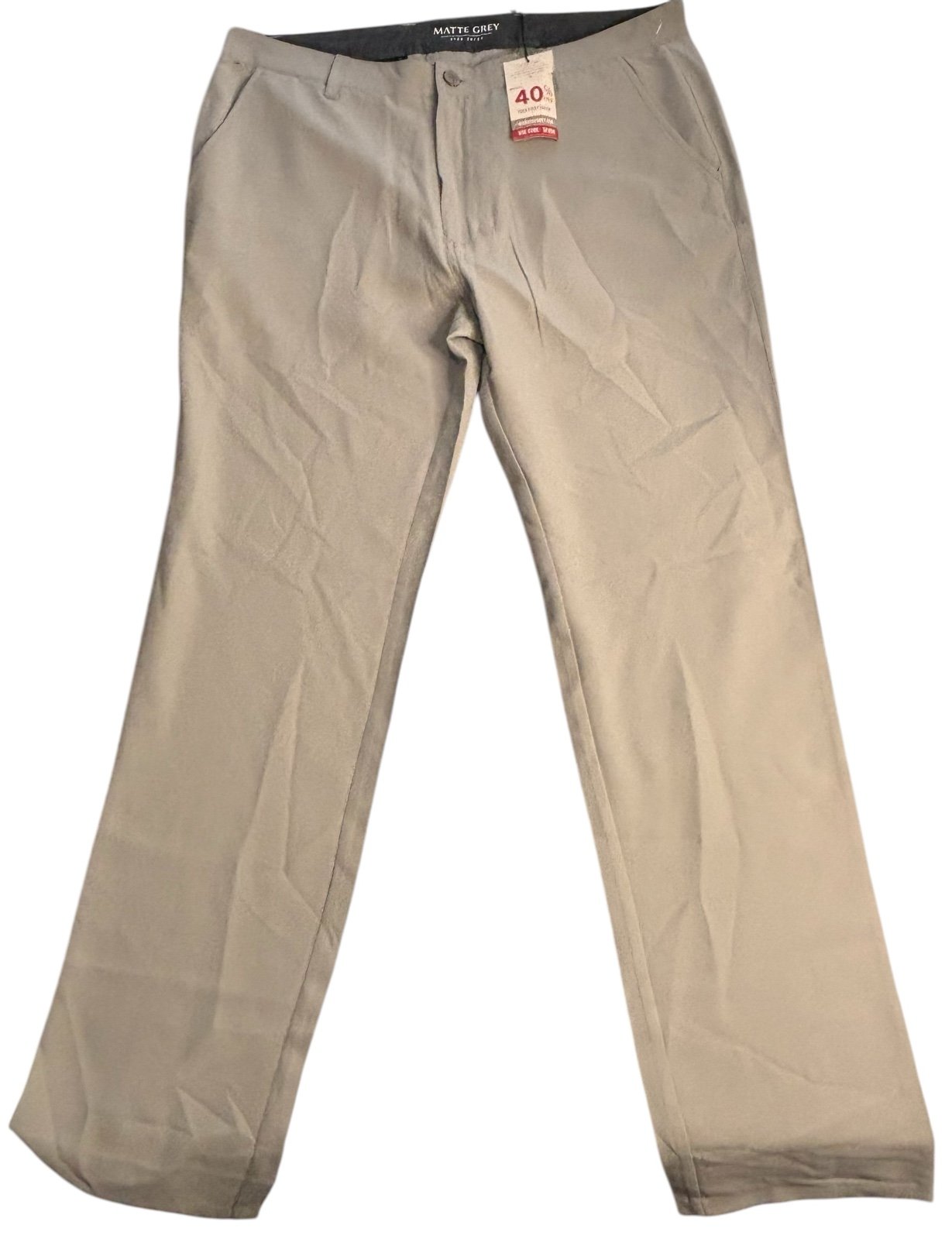 Matte Grey Golf Pants 36x34 Beige NWT
