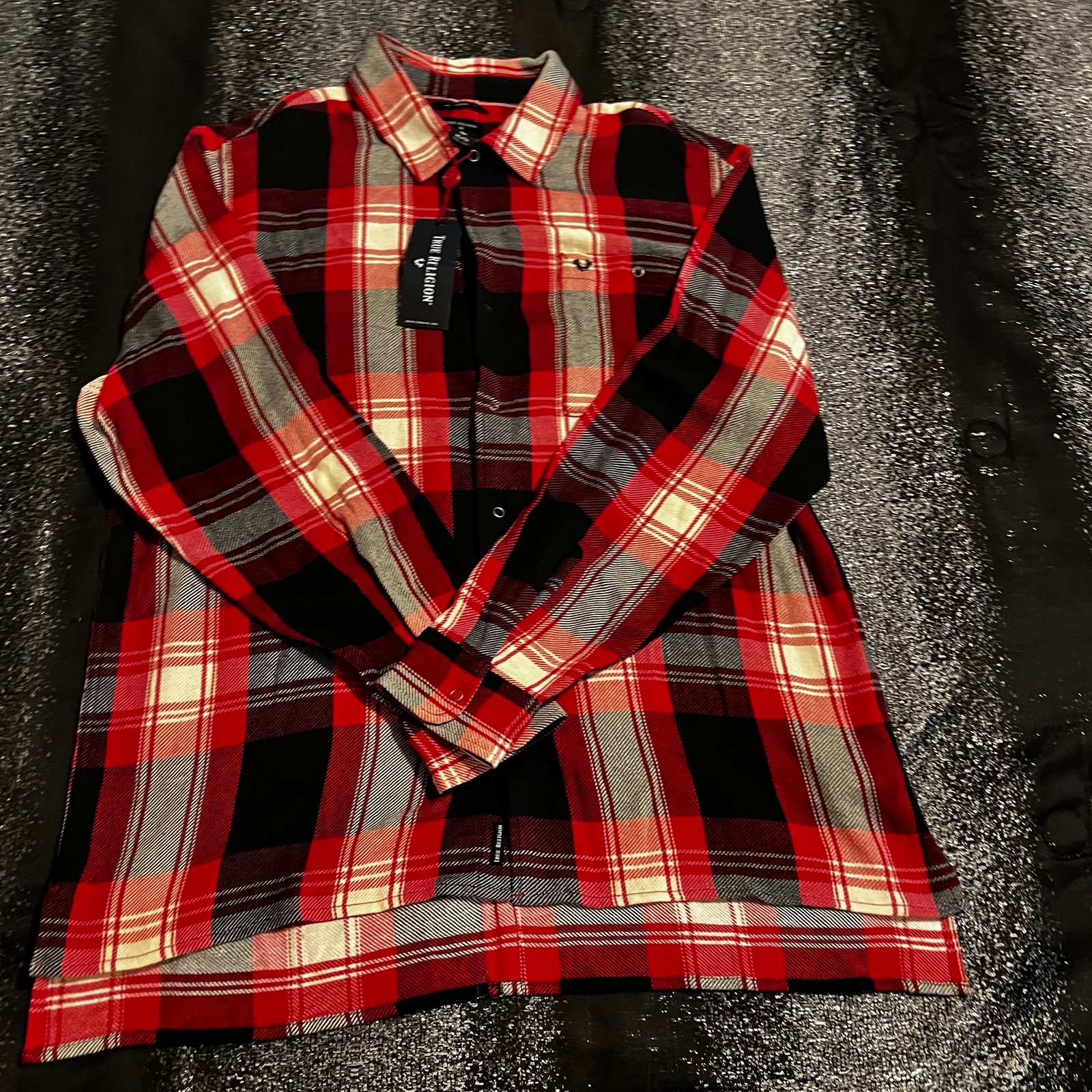 Mens NWT Xl True Religion long sleeve button up shirt