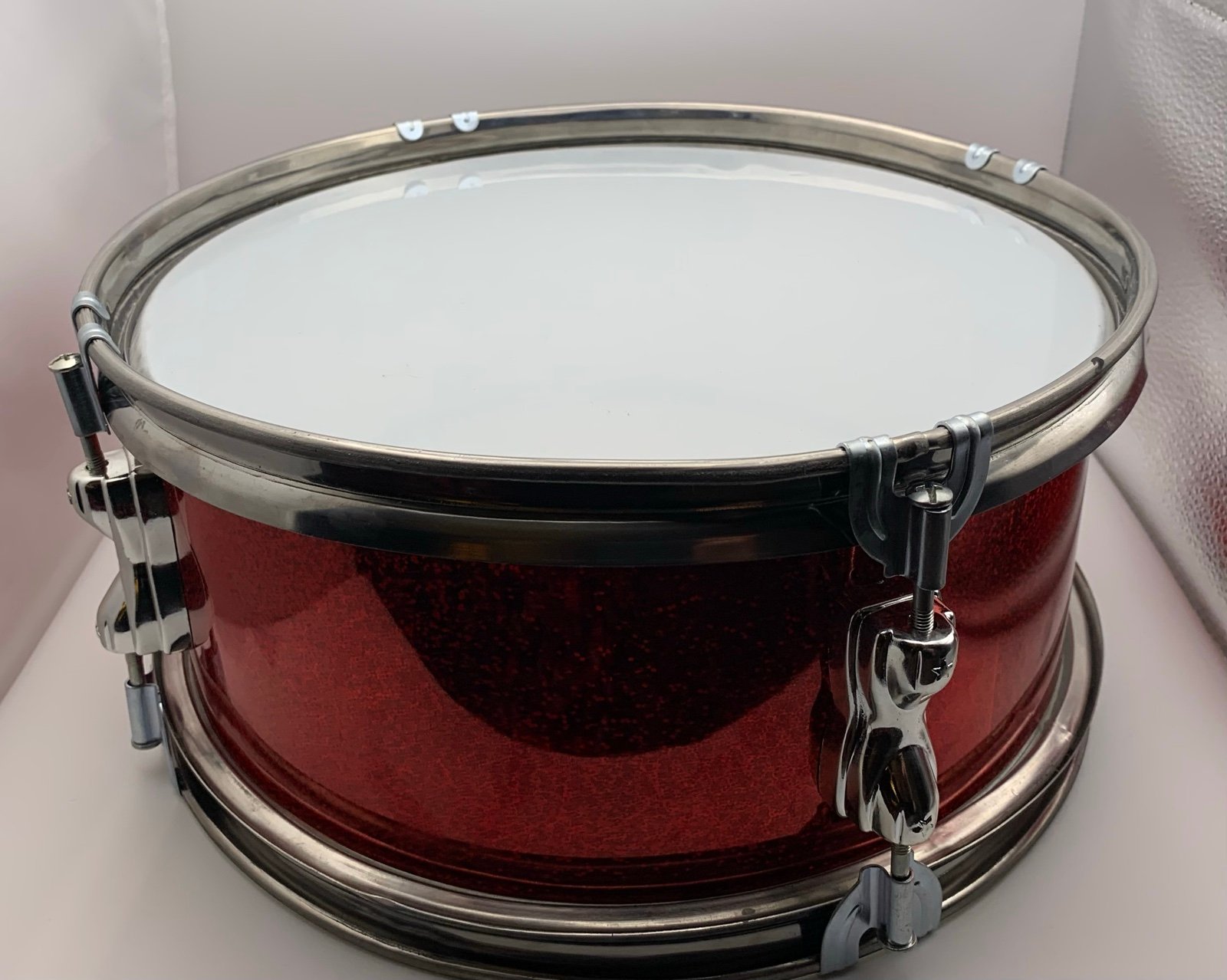 Red 11.75” x 5.75 Snare Drum GOOD CONDITION