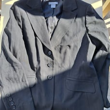 Ann Taylor Black Wool 10P jacket 8P Pant Suit