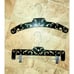 LOT OF 50 BLACK BOUTIQUE SCROLL DAMASK PLASTIC TOP HANGERS+ BONUS!!