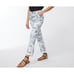Chicos Linen Blend Palms Rolled Hem Crops Pant Women 10 NWT Pocket Elastic waist