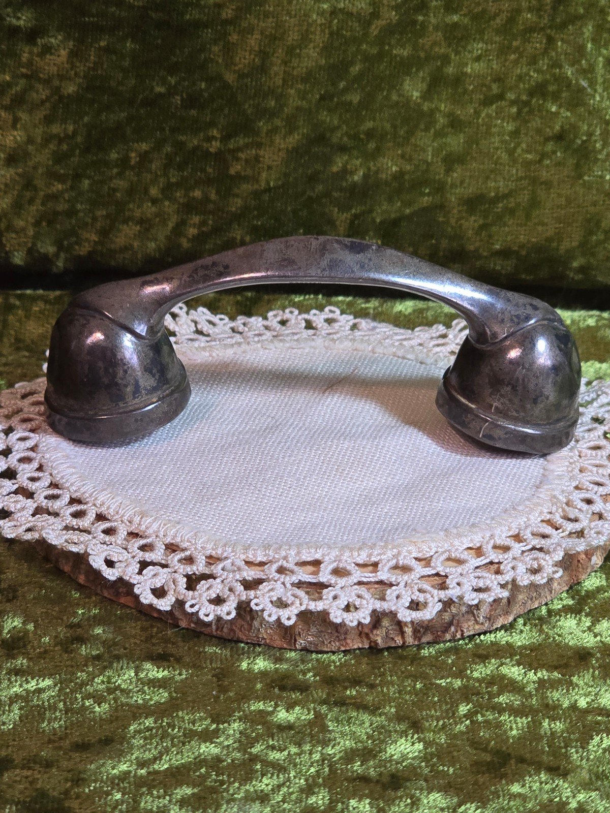 Webster Sterling Telephone Baby Rattle Sterling Silver Vintage Estate 70 yrs old