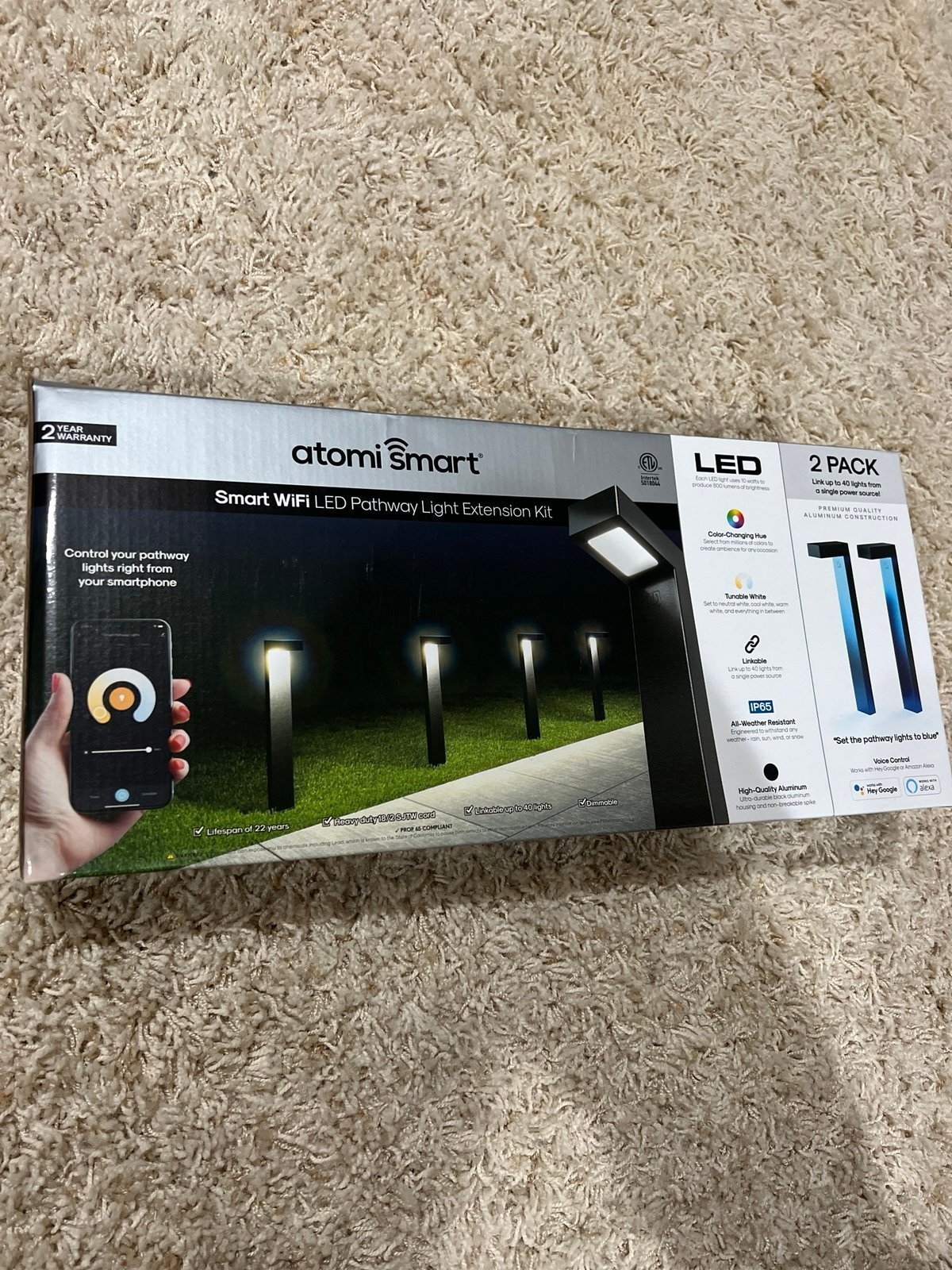 2 Atomi smart wi-Fi, LED pathway light extension kits