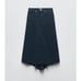 NWT Zara ZW the denim skirt ink blue