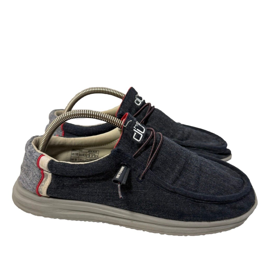 Hey Dude Mens Shoes 10 Wally Free Arctic Blue Slip On Loafers Water Sport Beach
