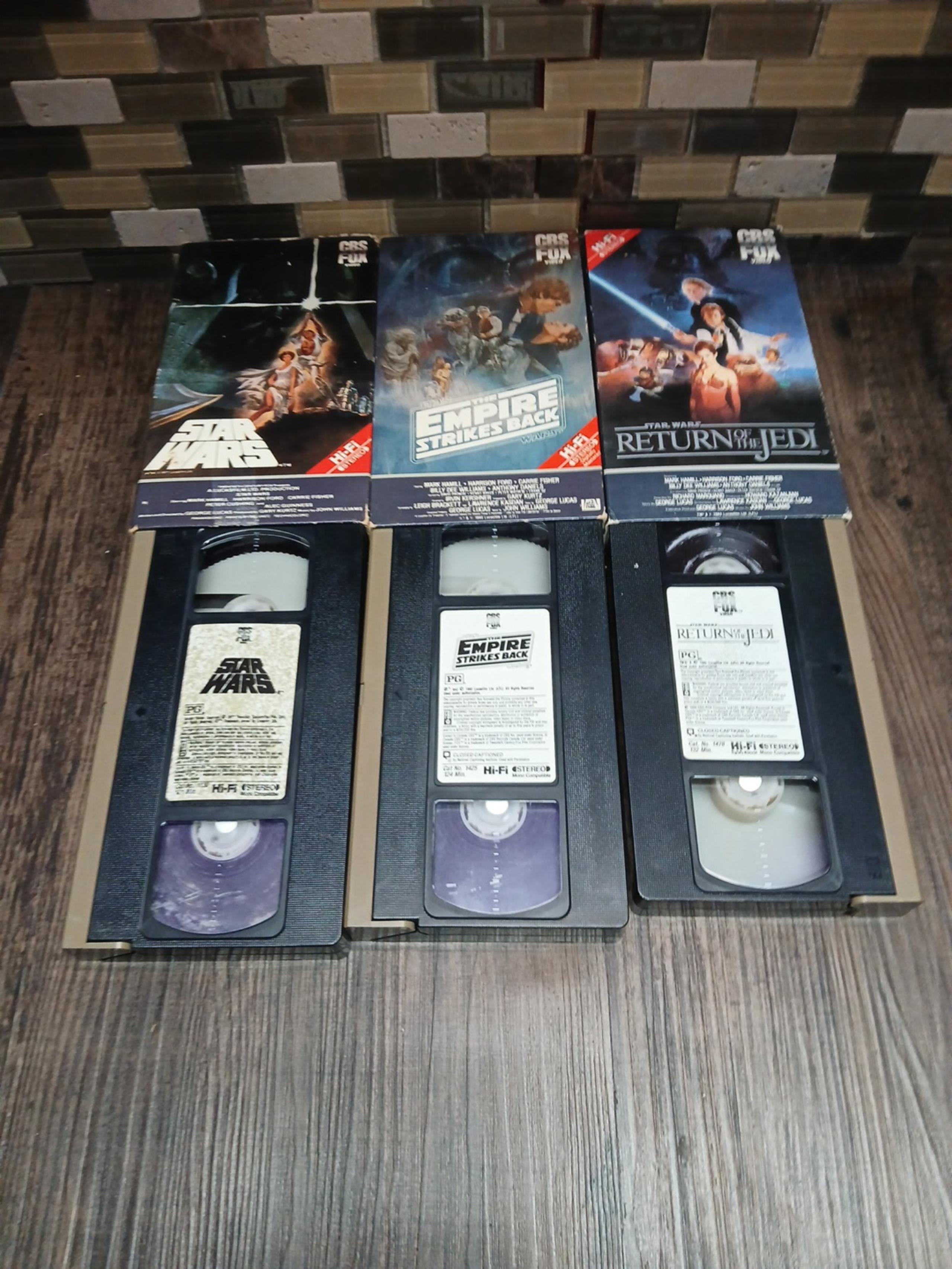 Star Wars Red Label CBS VHS Trilogy Tape