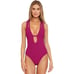 Becca NWOT Code Code Skylar Plunge One Piece Swimsuit Pink Size S