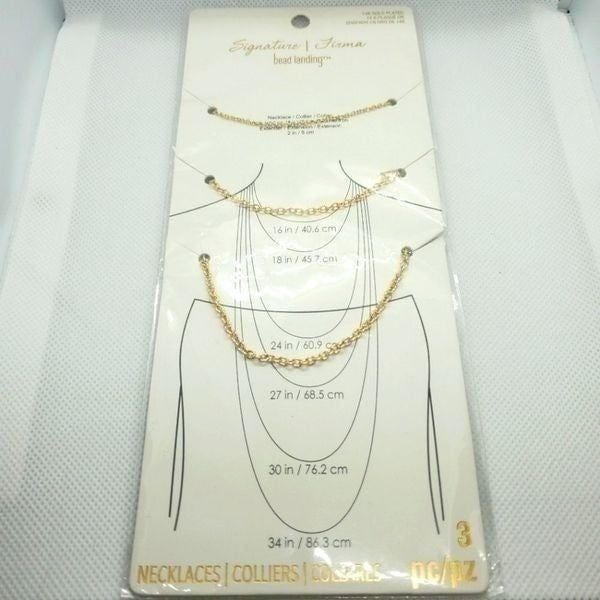 NWT Signature Firma 14 Karat Gold Plated Necklaces