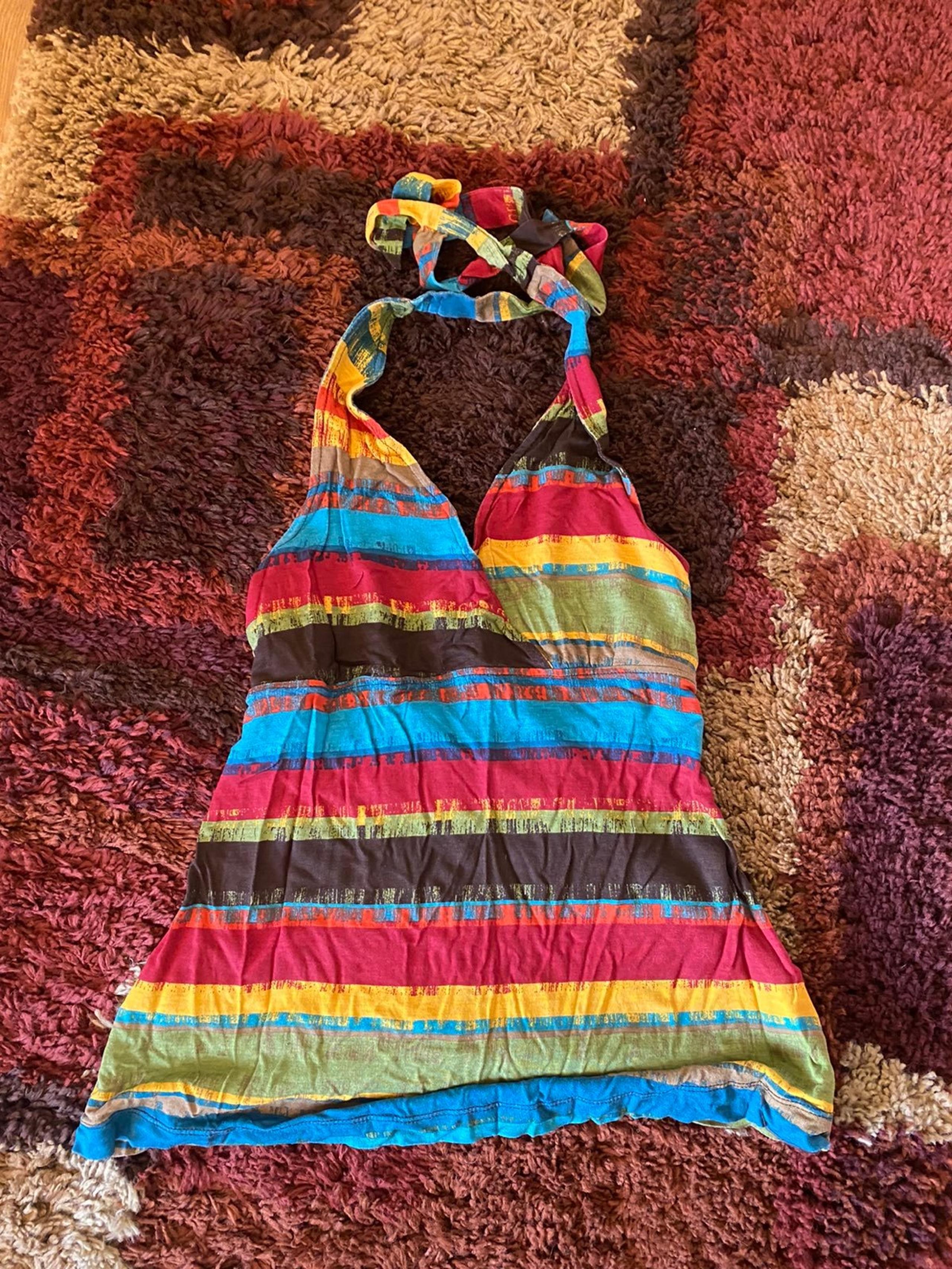 Mudd striped halter tank Top