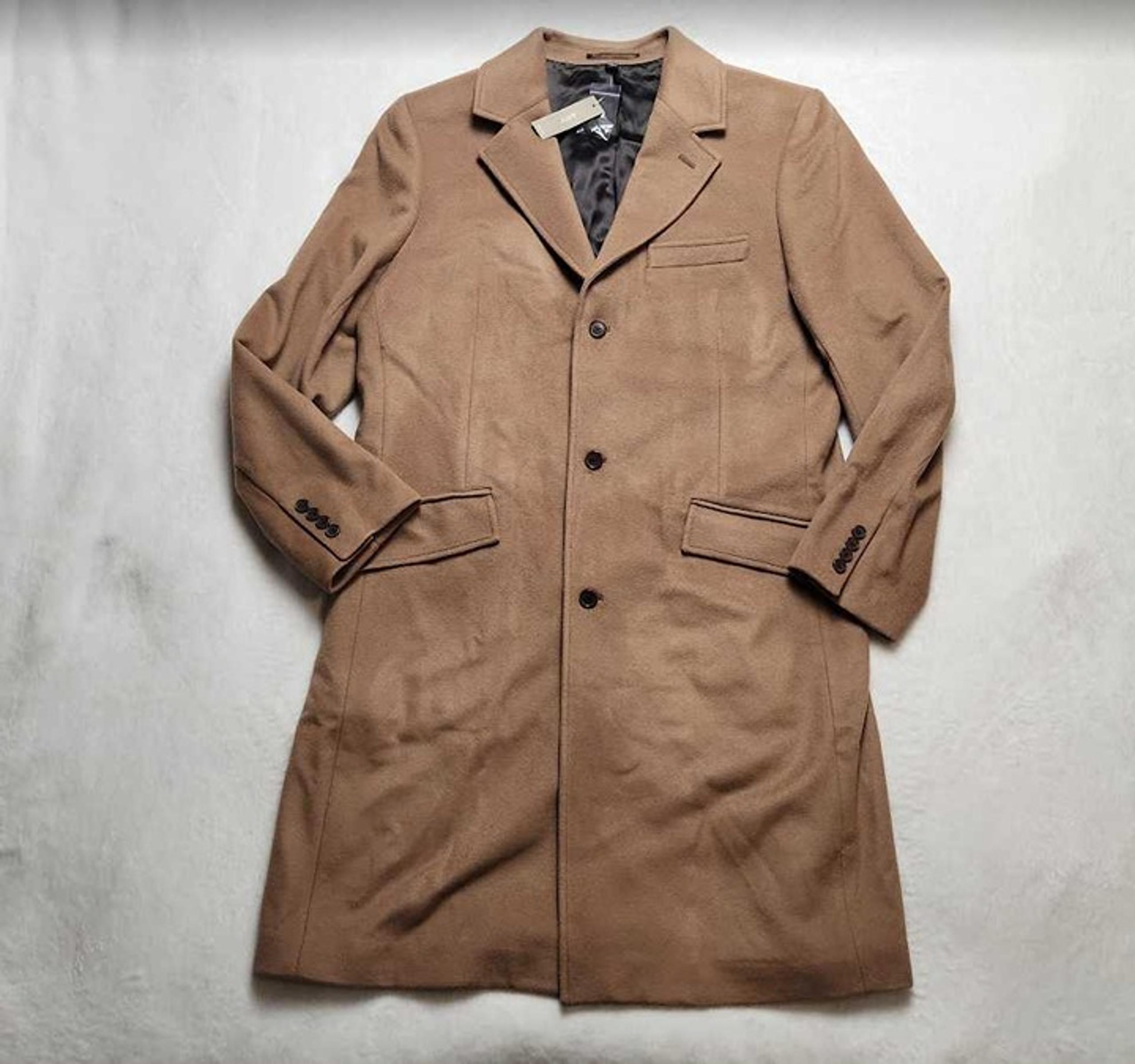 New men's 42R J Crew Ludlow Topcoat in wool blend top over coat in Toffee