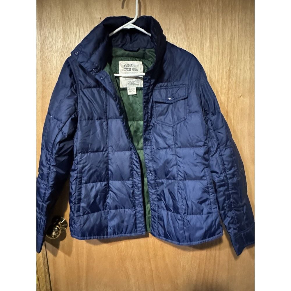 Eddie Bauer Women's Medium Goose Down Jacket In Blue