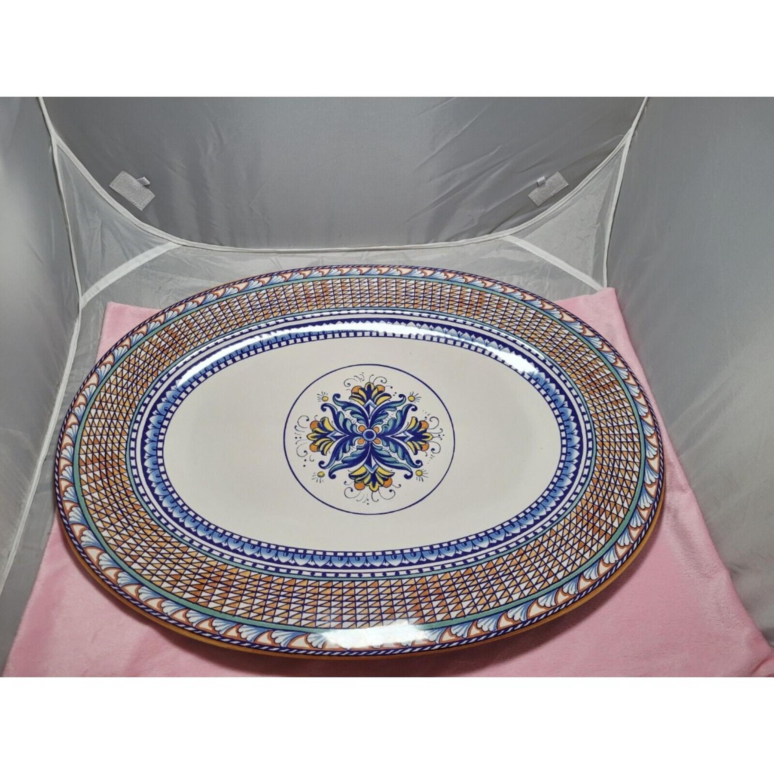 XLG WILLIAMS-SONOMA MEDITERRANEAN 20" SERVING PLATTER DERUTA ITALY