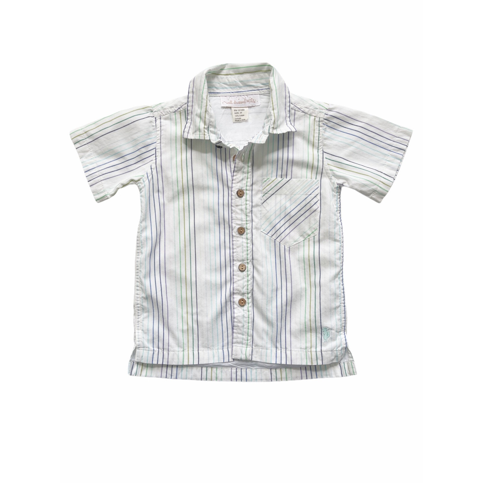 Well Dressed Wolf Party Stripe Shirt Size 3T