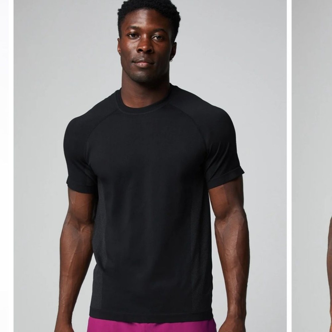 New Mens Fabletics The Training Day Tee in Black