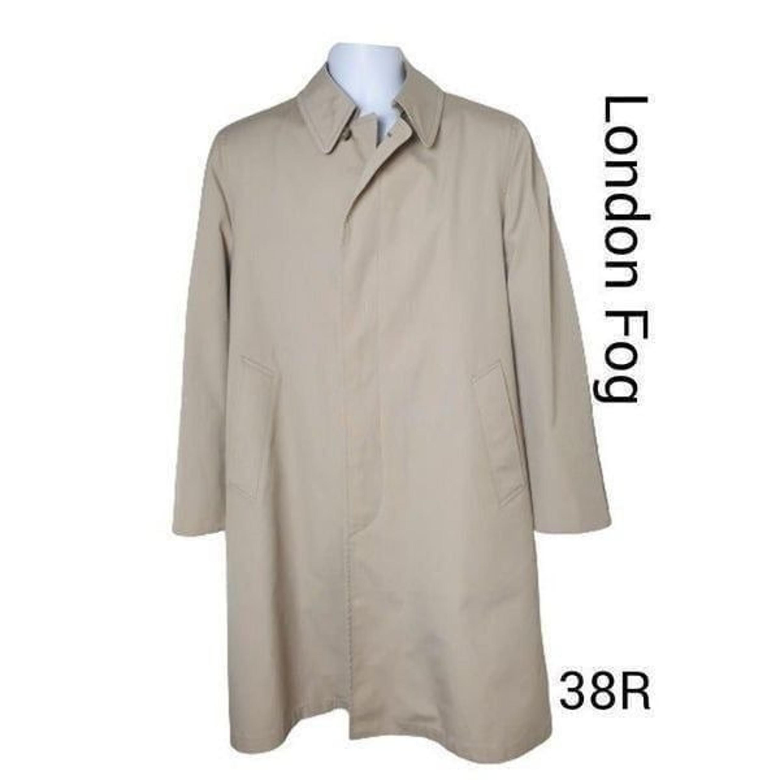 Vintage London Fog Maincoats Trench Coat Rain with Removeable Liner 38R 70's