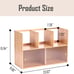 Bamboo Desktop Organizer, Large Desktop Bookshelf, Desktop Makeup Storage Shelf