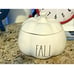 Rae Dunn pumpkin canister white fall