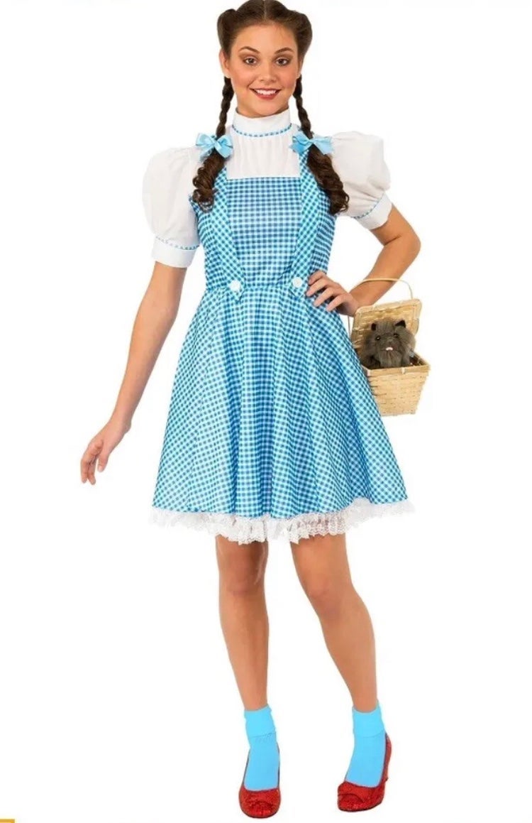 Rubies’ Costume Wizard Of Oz Adult Dorothy Dress and Hair Bows, Size Standard