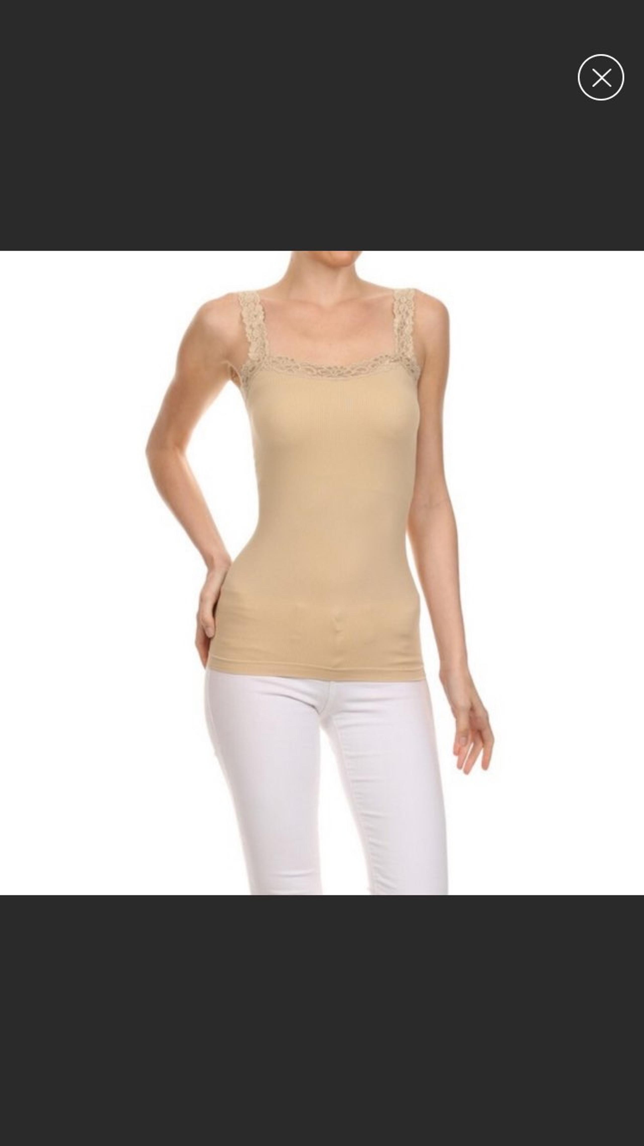 Lace detail trim cami top
