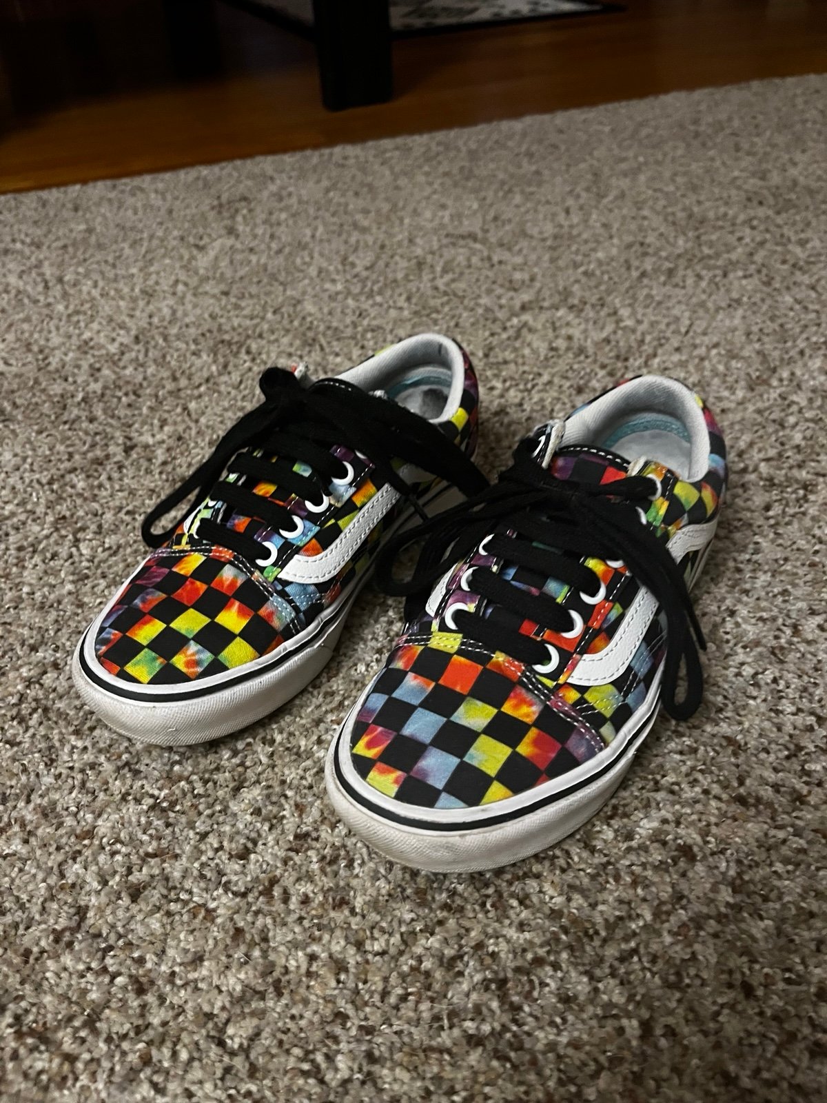 Rainbow comfy Cush Vans