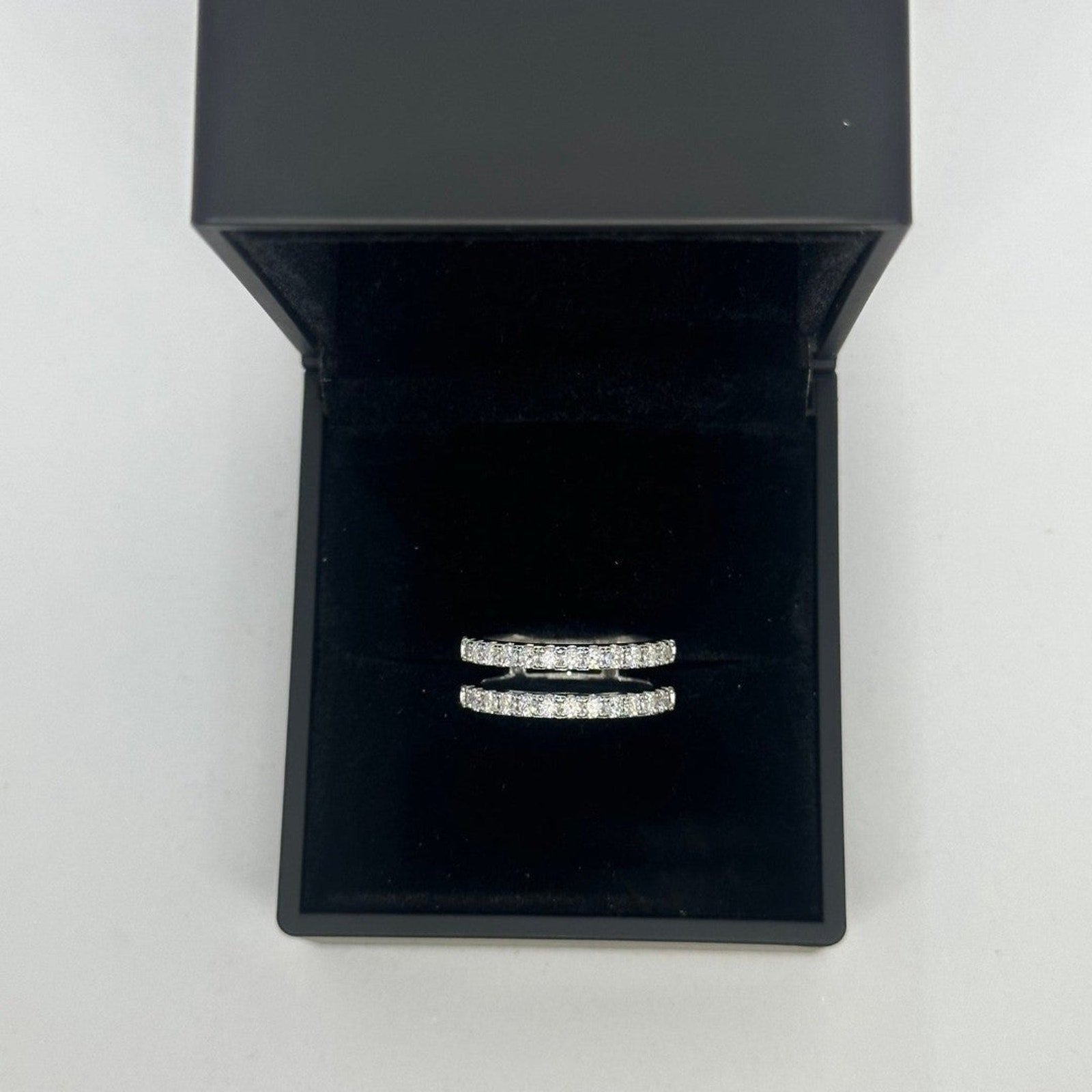 GRA Moissanite Diamond Ring Enhancer Wedding Band Size 7 Certified Jewelry