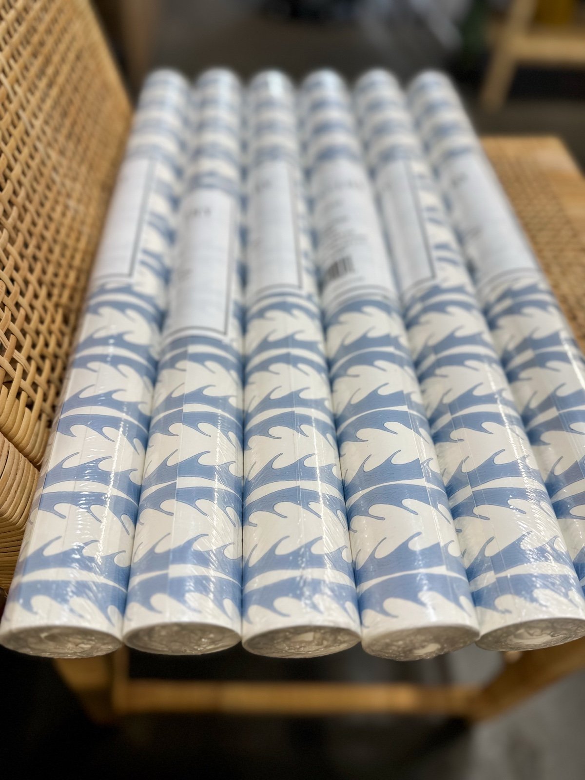 NEW Serena & Lily Oceana Wallpaper-Coastal Blue/White