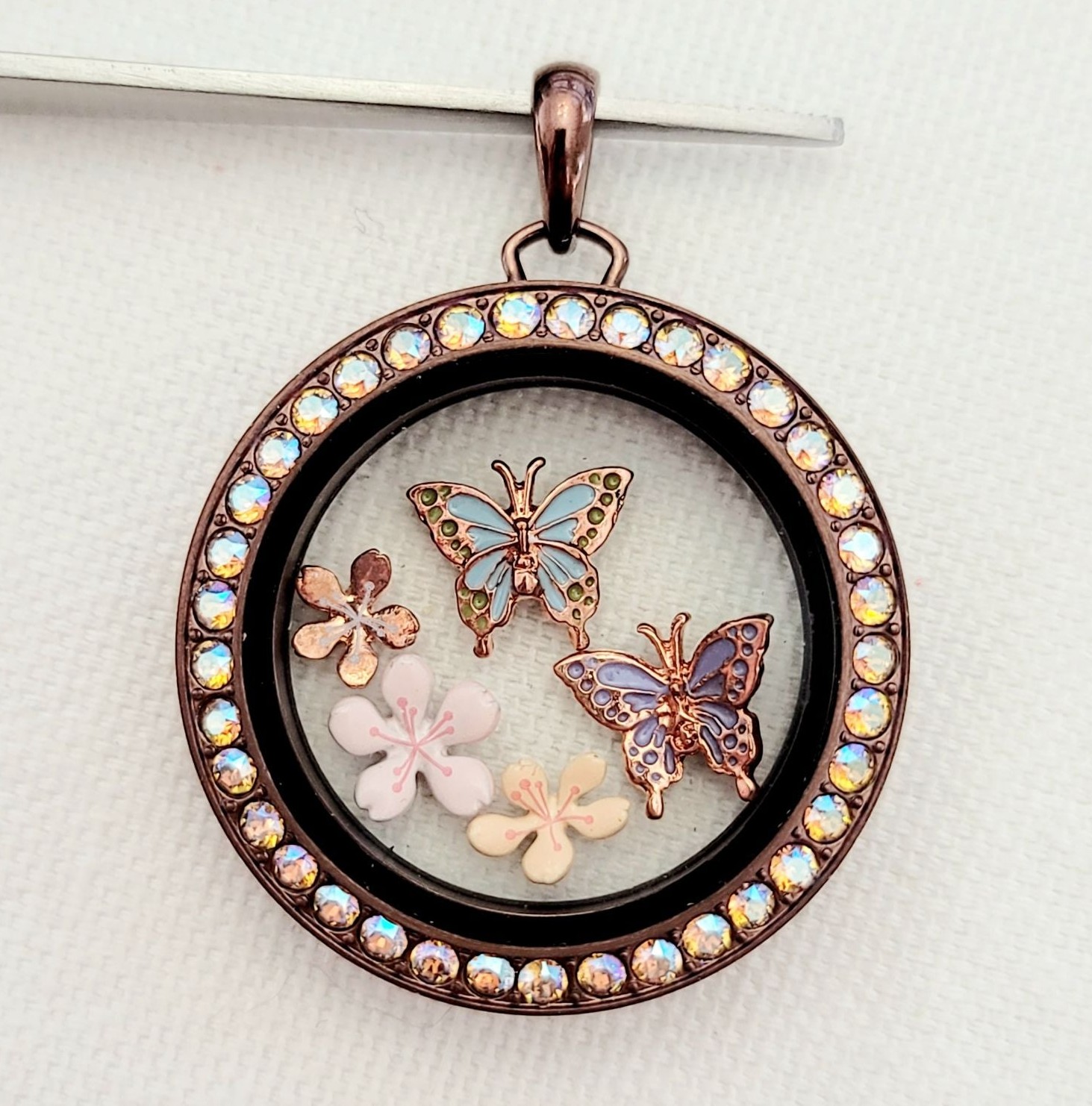 Fall Fields Chocolate Colorado Topaz Shimmer Locket